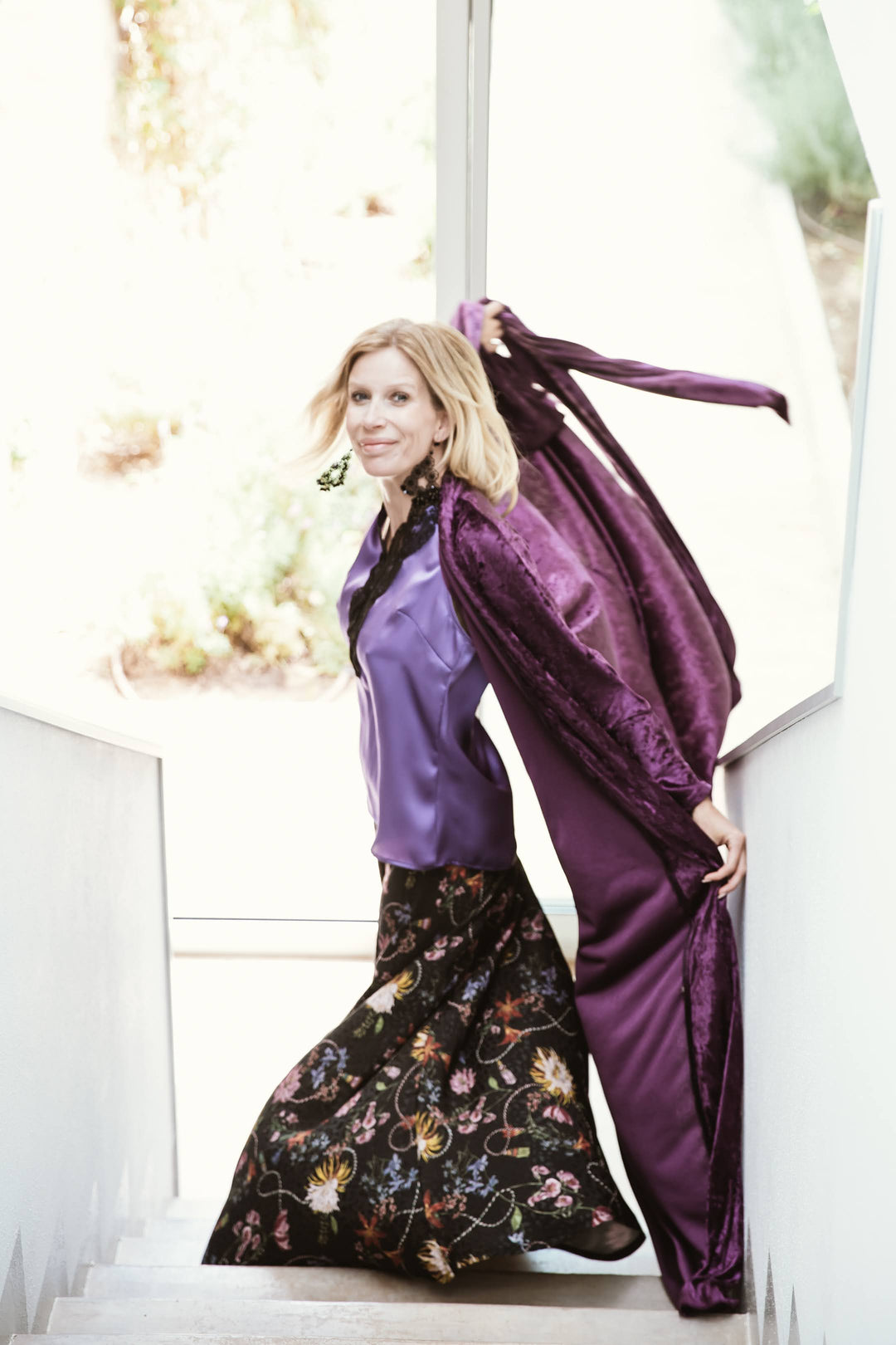Floral  Jacquard Skirt - Nicotrella