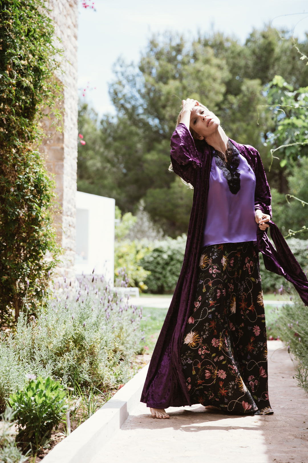 Floral  Jacquard Skirt - Nicotrella