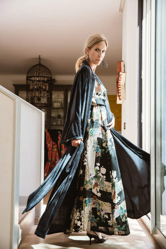 Floral Jacquard Dress - Nicotrella